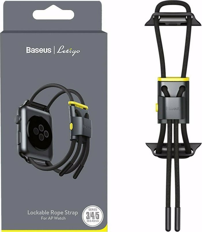Baseus Let's Go Rope Louraki Silikonis Mavro (Apple Watch 38/40mm)