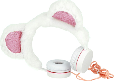 Gjby Bear Ενσύρματα On Ear Παιδικά Ακουστικά Λευκά