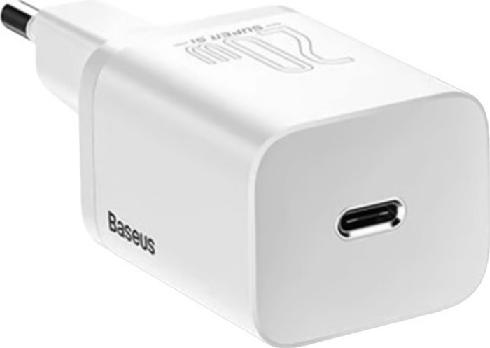 Baseus Fortistis Xoris Kalodio me Thura USB-C 20W Power Delivery Lefkos (Super Si)