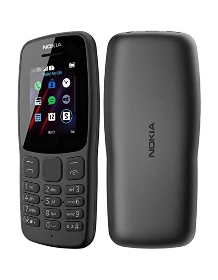 Nokia 106 (2018) Dual SIM Kinito me Koumpia (Angliko) Mavro 