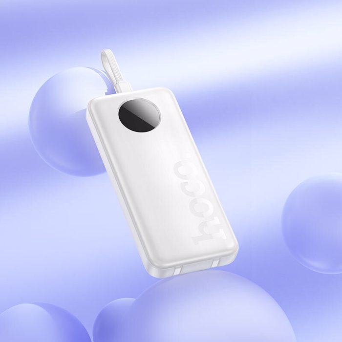 Hoco J132 Power Bank 10000mAh me Thura USB-A kai Thura USB-C Lefko