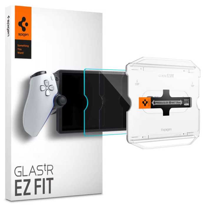 Spigen® GLAS.tR™ EZ FIT™ AGL07183 Sony Playstation Portal Premium Tempered Glass Screen Protector