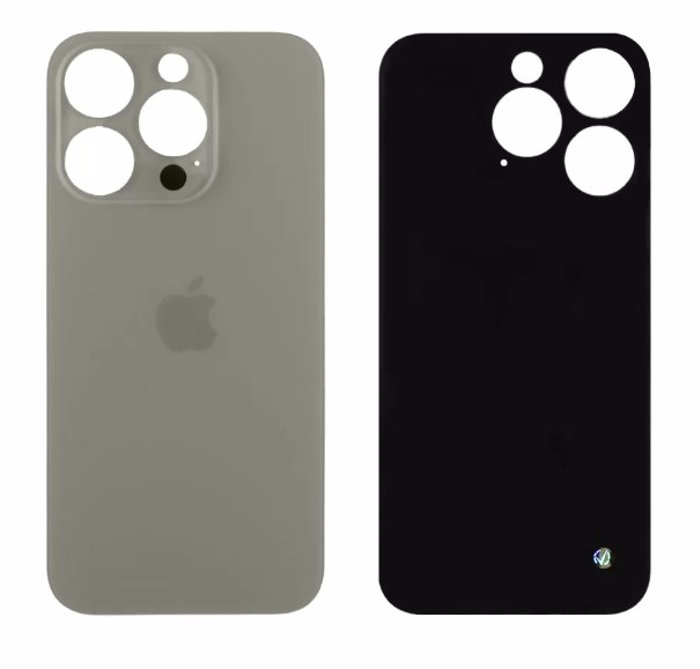  Kapaki OEM Batarias Natural Titanium ga iPhone 15 Pro Max