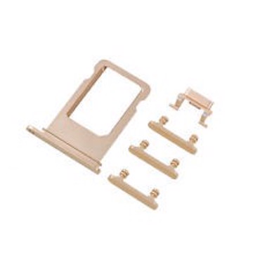 Side buttons: volume, power, mute + SIM tray for iPhone 7 gold