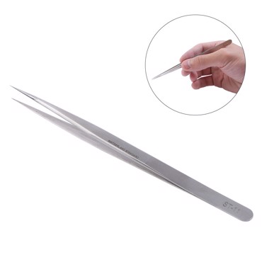 SWDT-SS-SA Secure Grip Pointed Tweezer, w/retail package