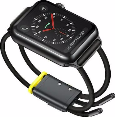 Baseus Let's Go Rope Λουράκι Σιλικόνης Μαύρο (Apple Watch 38/40mm)