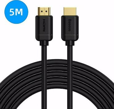 Καλώδιο Baseus 2x HDMI 2.0 4K 30Hz Cable, 3D, HDR, 18Gbps, 5m (black)