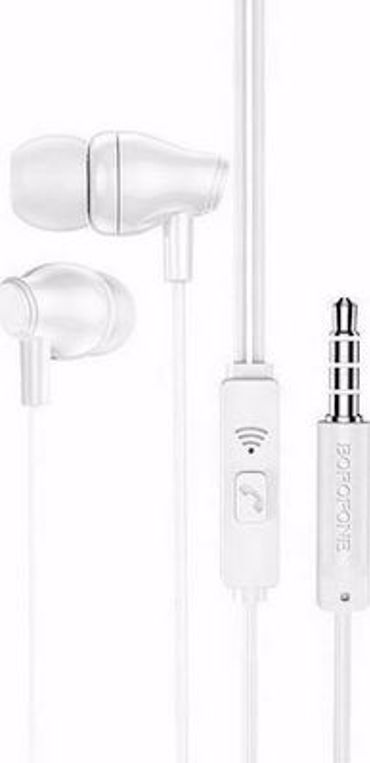 Borofone BM61 In-ear Handsfree με Βύσμα 3.5mm Λευκό