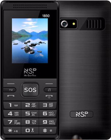 NSP 1850DS Dual SIM (32MB/32MB) Κινητό με Μεγάλα Κουμπιά Μαύρο