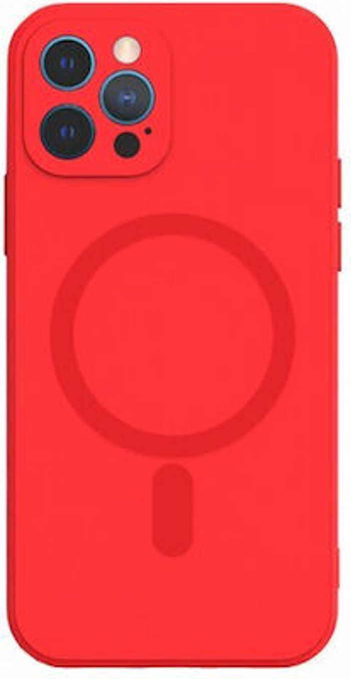 MagSafe Back Cover Silikonis Iphone 12 pro Red