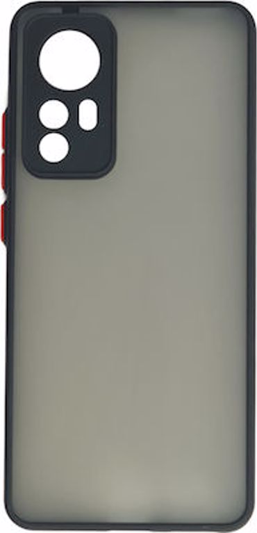 Color Button Back Cover Σιλικόνης Xiaomi 12 / 12X Black