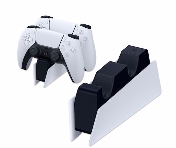 Sony DualSense Charging Station Basi Fortisis ga 2 xeiristiria PS5 Lefki