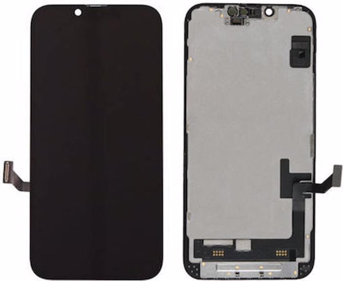 Othoni me Mixanismo Afis ga iPhone 14 (Mavro) OEM