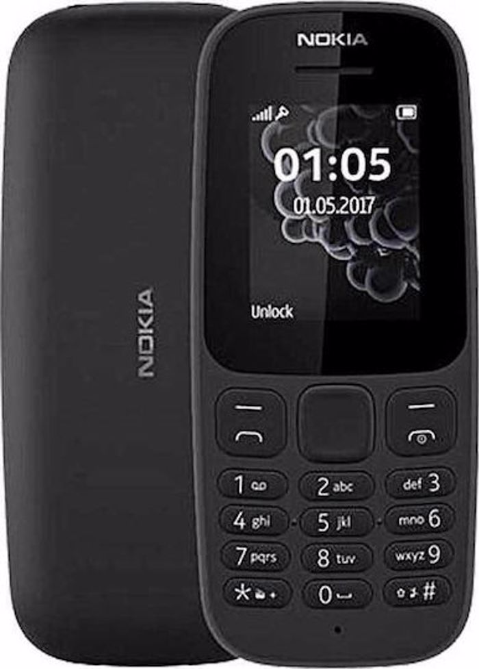 Nokia 105 (2019) Dual SIM Kinito me Koumpia (Elliniko Menou) Mavro